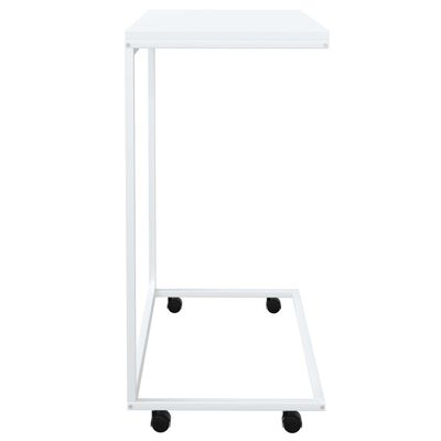 vidaXL Side Table with Wheels White 55x35x70 cm Engineered Wood