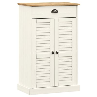 vidaXL Shoe Cabinet VIGO White 60x35x96 cm Solid Wood Pine