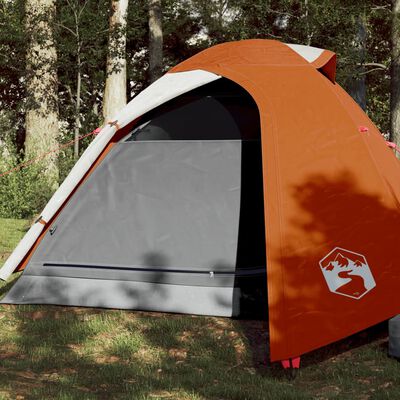 vidaXL Camping Tent Dome 3-Person Orange Waterproof