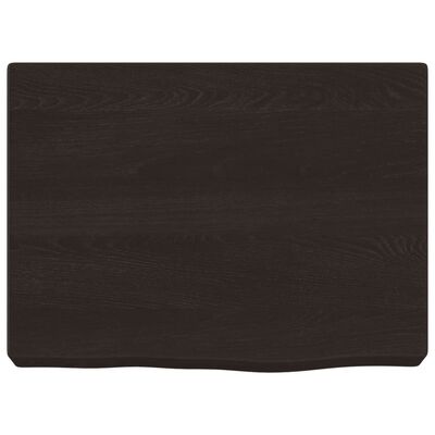 vidaXL Bathroom Countertop Dark Brown 40x30x(2-6) cm Treated Solid Wood