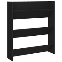 vidaXL Wall Shoe Cabinet Black 80x18x90 cm Engineered Wood