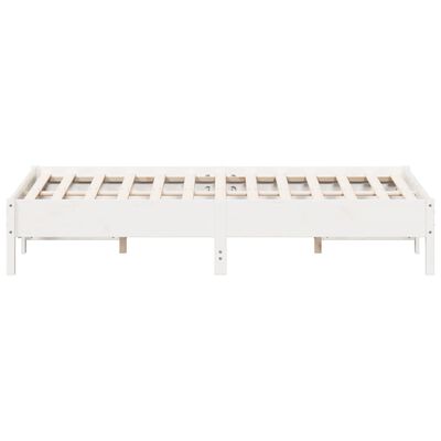 vidaXL Bed Frame without Mattress White 120x200 cm Solid Wood Pine