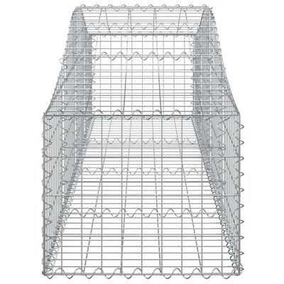 vidaXL Arched Gabion Baskets 4 pcs 200x50x40/60 cm Galvanised Iron