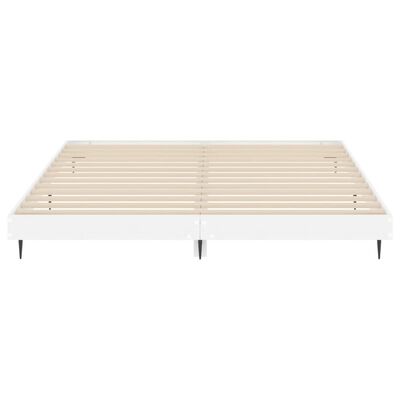 vidaXL Bed Frame without Mattress High Gloss White 120x200 cm