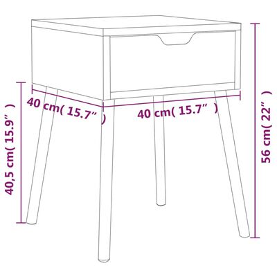 vidaXL Bedside Cabinets 2 pcs High Gloss White 40x40x56 cm Engineered Wood