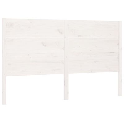 vidaXL Headboard White 156x4x100 cm Solid Wood Pine