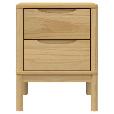 vidaXL Bedside Cabinet FLORO Wax Brown 45x39x57 cm Solid Wood Pine