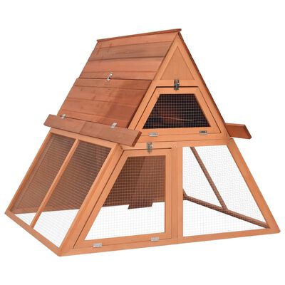 vidaXL Rabbit Hutch 152x127x109.5 cm Solid Firwood