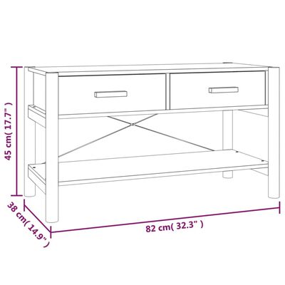 vidaXL TV Cabinet White 82x38x45 cm Engineered Wood