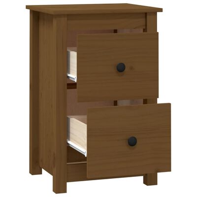 vidaXL Bedside Cabinets 2 pcs Honey Brown 40x35x61.5 cm Solid Wood Pine