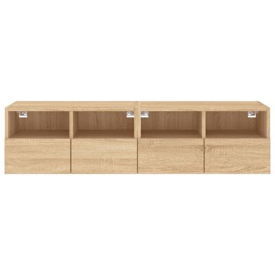 vidaXL TV Wall Cabinets 2 pcs Sonoma Oak 60x30x30 cm Engineered Wood