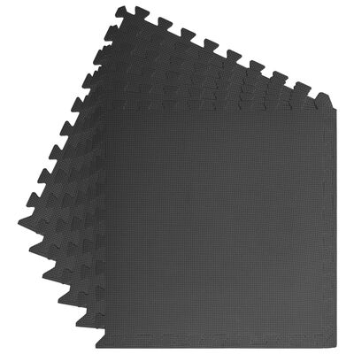 vidaXL Floor Mats 6 pcs 2.16 ㎡ EVA Foam Black