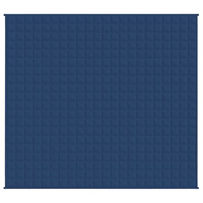 vidaXL Weighted Blanket Blue 220x230 cm King 15 kg Fabric