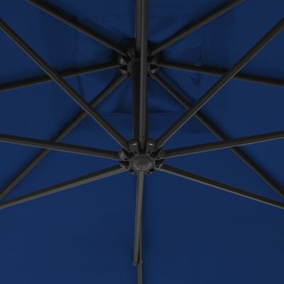 vidaXL Cantilever Garden Parasol with Steel Pole 250x250 cm Azure