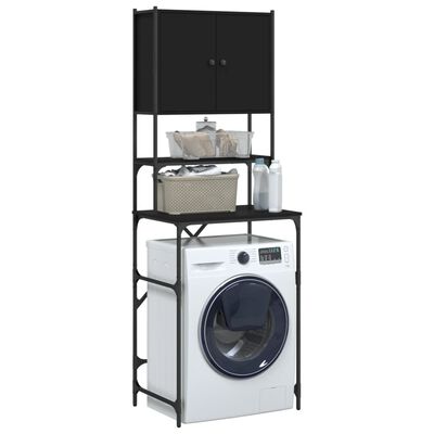 vidaXL Washing Machine Cabinet Black 68x48.5x194 cm