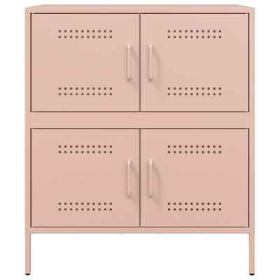 vidaXL Sideboard Pink 68x39x79 cm Steel