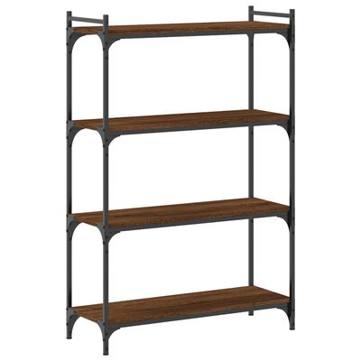 vidaXL Bookcase 4-Tier Brown Oak 80x30x120 cm Engineered Wood