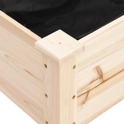 vidaXL Planter with Liner 203x53x76 cm Solid Wood Fir