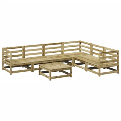 vidaXL 7 Piece Garden Sofa Set Impregnated Wood Pine