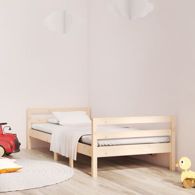 vidaXL Bed Frame without Mattress 75x190 cm Small Single Solid Wood Pine