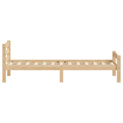 vidaXL Bed Frame without Mattress Solid Pinewood 90x200 cm