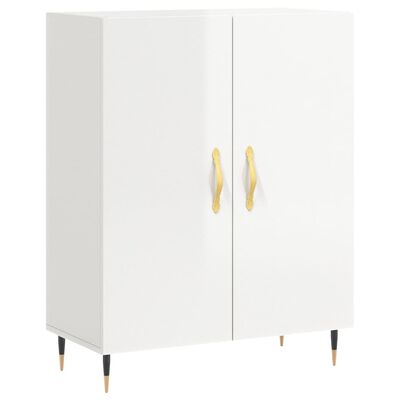 vidaXL Highboard High Gloss White 69.5x34x180 cm Engineered Wood