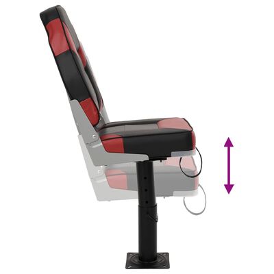 vidaXL Boat Seat with Pedestal Height Adjustable 360° Rotatable