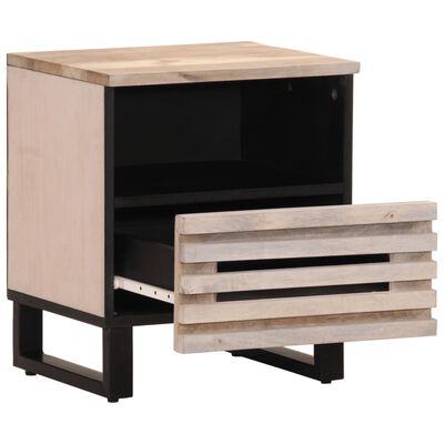 vidaXL Bedside Cabinets 2 pcs 40x33x46 cm Solid Wood Bleached Mango