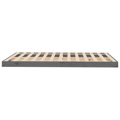 vidaXL Bed Frame without Mattress Grey 120x190 cm Small Double Solid Wood Pine