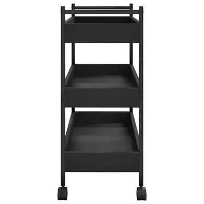 vidaXL Kitchen Trolley Black 50x30x70 cm Engineered Wood