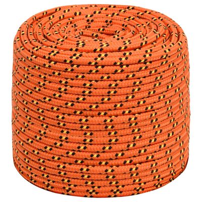 vidaXL Boat Rope Orange 10 mm 100 m Polypropylene