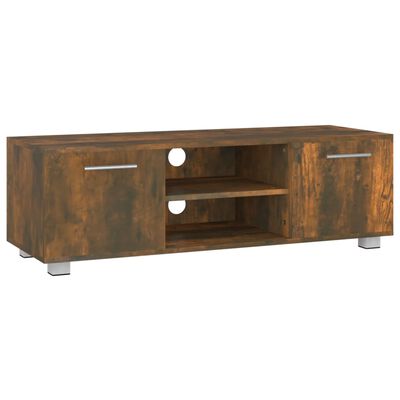 vidaXL TV Cabinet Smoked Oak 110x40x35 cm Engineered Wood