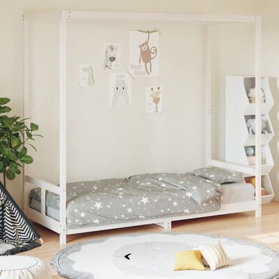 vidaXL Kids Bed Frame White 80x200 cm Solid Wood Pine