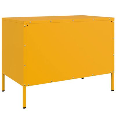 vidaXL TV Cabinet Mustard Yellow 68x39x50.5 cm Steel