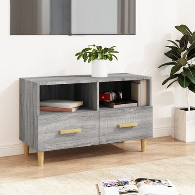 vidaXL TV Cabinet Grey Sonoma 80x36x50 cm Engineered Wood