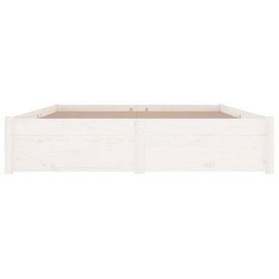 3103514 vidaXL Bed Frame without Mattress with Drawers White 140x200 cm (814950+815000)