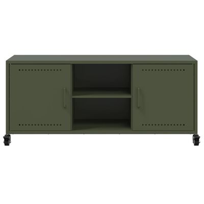 vidaXL TV Cabinet Olive Green 100.5x39x43.5 cm Steel