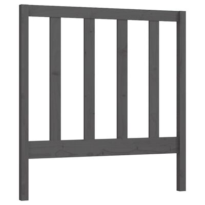 vidaXL Bed Headboard Grey 95x4x100 cm Solid Wood Pine