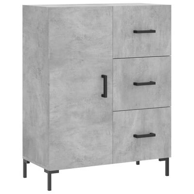 vidaXL Highboard Concrete Grey 69.5x34x180 cm Engineered Wood