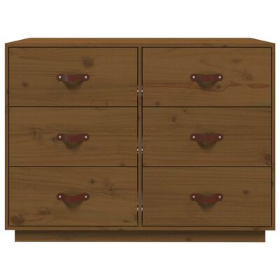 vidaXL Sideboard Honey Brown 100x40x75 cm Solid Wood Pine