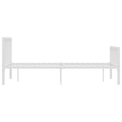 vidaXL Bed Frame without Mattress White Metal 140x200 cm