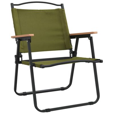 vidaXL Camping Chairs 2 pcs Green 54x55x78 cm Oxford Fabric