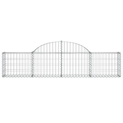 vidaXL Arched Gabion Baskets 20 pcs 200x30x40/60 cm Galvanised Iron