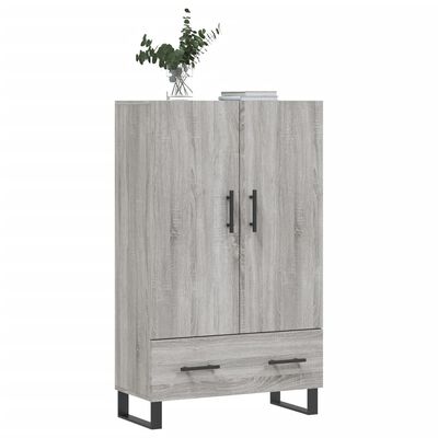 vidaXL Highboard Grey Sonoma 69.5x31x115 cm Engineered Wood