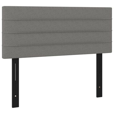 vidaXL Headboard Dark Grey 100x5x78/88 cm Fabric