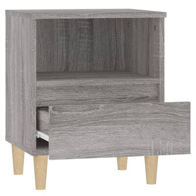 vidaXL Bedside Cabinet Grey Sonoma 40x35x50 cm