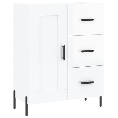 vidaXL Sideboard High Gloss White 69.5x34x90 cm Engineered Wood