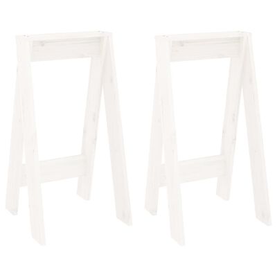 vidaXL Stools 2 pcs White 40x40x75 cm Solid Wood Pine