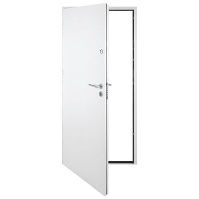 vidaXL Front Door White 90x200 cm Aluminium