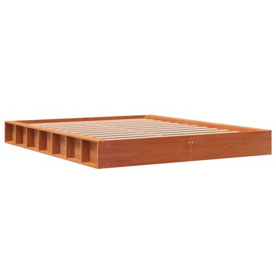 vidaXL Bed Frame without Mattress Wax Brown 160x200 cm Solid Wood Pine